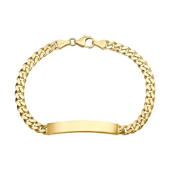 ID-ARMBAND PANZER 925 SILBER 18 KARAT VERGOLDET - IDENTIM®