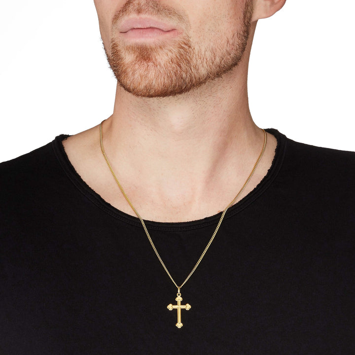 IDENTIM® Men's necklace cross necklace cross pendant 585 gold