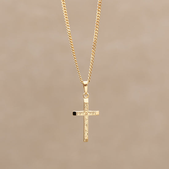KREUZ HALSKETTE 925 SILBER 18 KARAT VERGOLDET - IDENTIM®