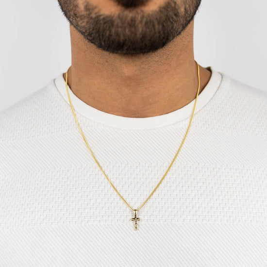 KREUZ KRUZIFIX HALSKETTE 585 GOLD - IDENTIM®
