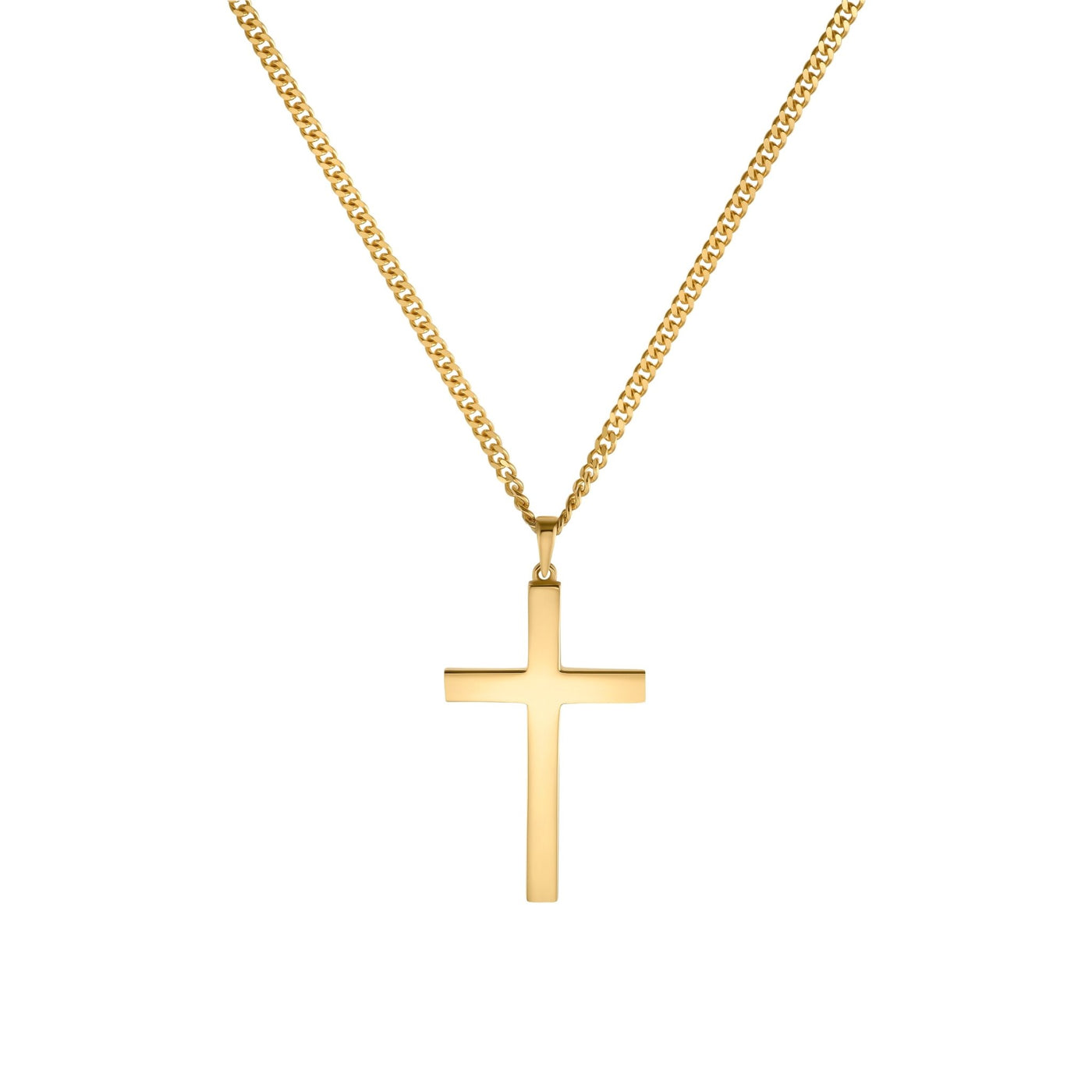 IDENTIM® Massive Herren Kreuz Halskette Anhänger 333 Gold