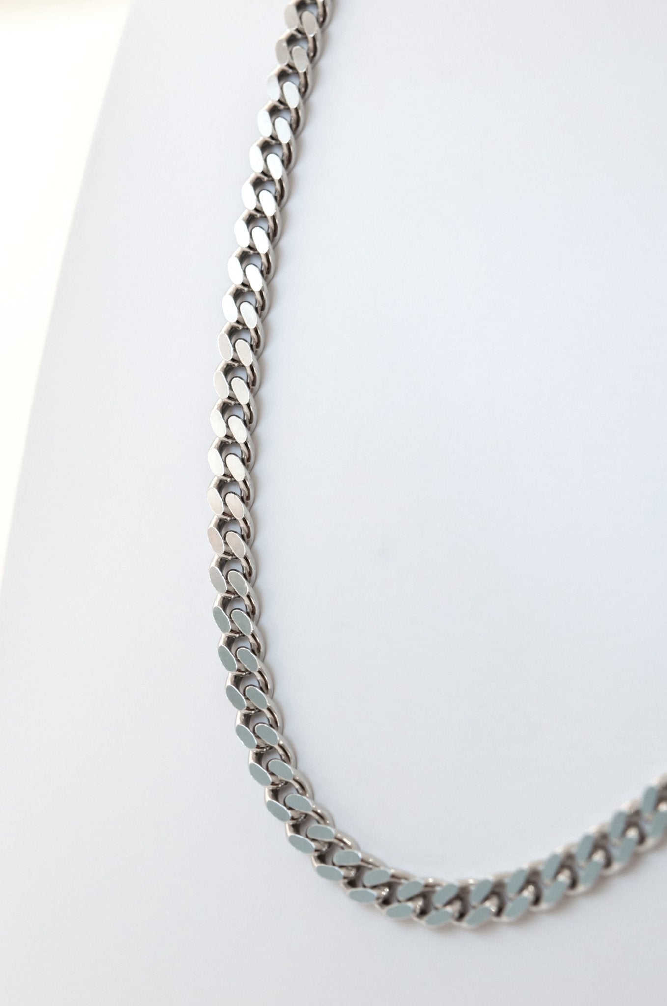 IDENTIM® Herren Halskette 3,30mm Herrenkette 925 Silberkette Rhodiniert Silber Panzerkette