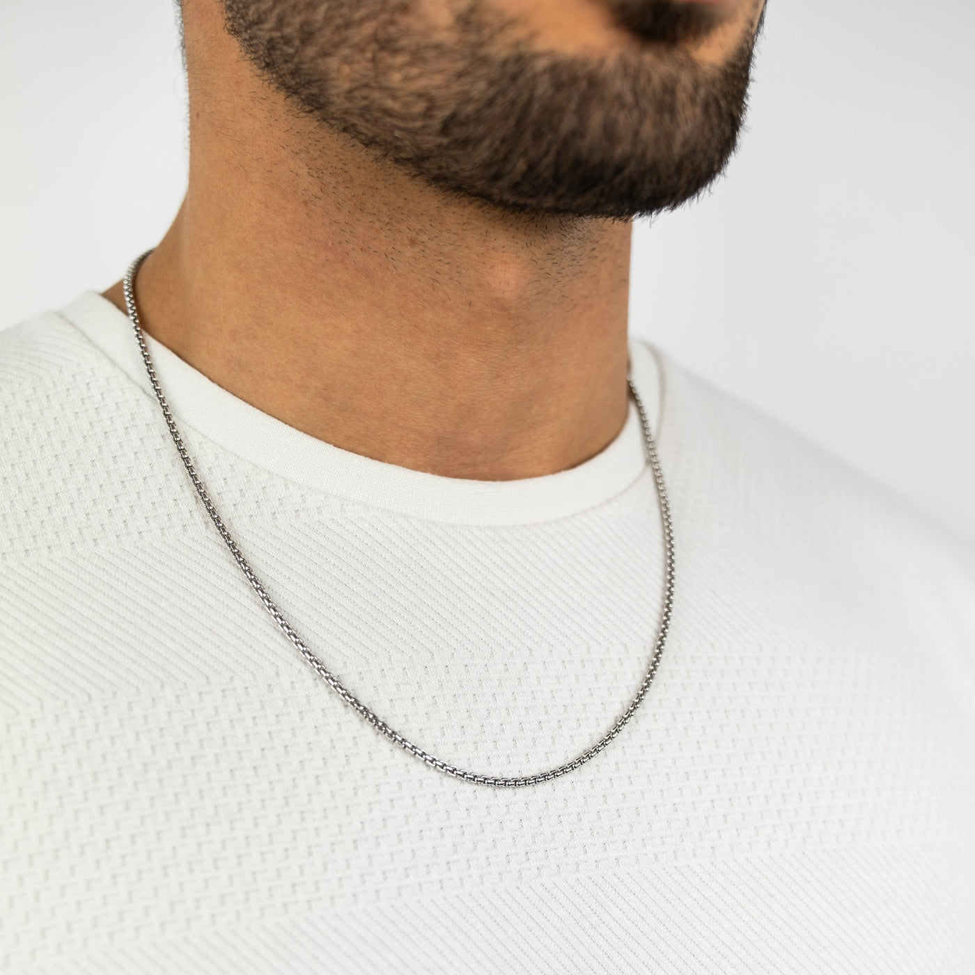 IDENTIM® Herren Halskette Silberkette 2.70mm Rhodiniert 925 Herrenkette Rund Silber Venezianerkette
